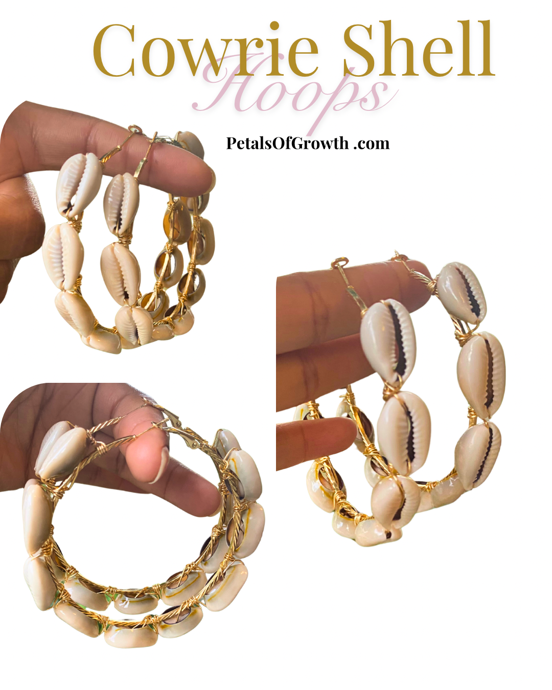 Cowrie Hoops