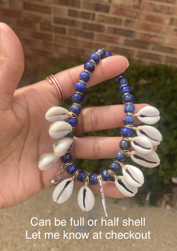 Cowrie Shell Anklet (Half Shell Design)